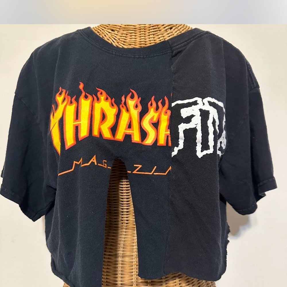 Thrasher misfits cropped tee